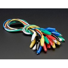 Adafruit Small Alligator Clip Test Leads, Set of 12