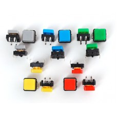 Colorful Square Tactile Button Switch Assortment - 5 pack