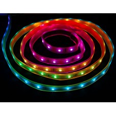 Digital Addressable RGB LED w/ PWM waterproof flexi strip - (1m)