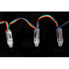 12mm  Diffused Thin Digital RGB LED Pixels (Strand of 25)(WS2801)