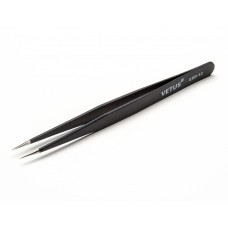Fine tip straight tweezers - ESD safe (135mm)
