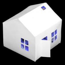 Light-up Paper House Kit with Bare Conductive Paint - Lights-up in Dark Automatically!